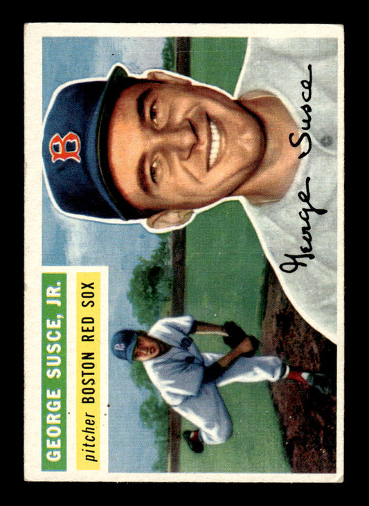 1956 Topps #93 George Susce Jr. - Boston Red Sox EX Gray Back