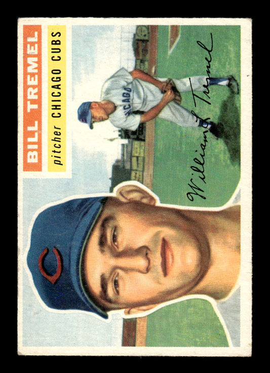 1956 Topps #96 Bill Tremel - Chicago Cubs EX Gray Back