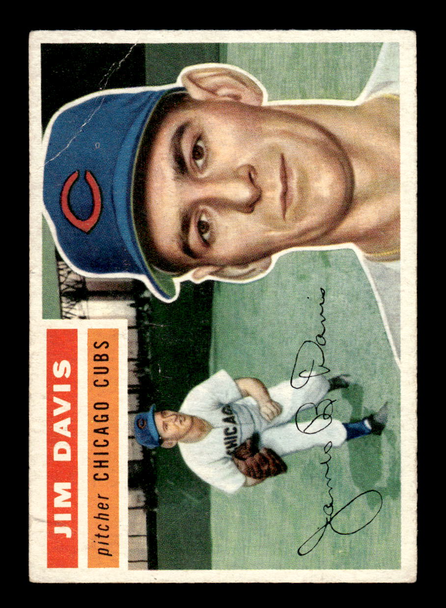 1956 Topps #102 Jim Davis - Chicago Cubs G/VG Gray Back