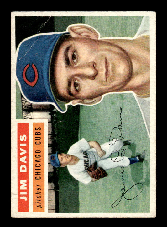 1956 Topps #102 Jim Davis - Chicago Cubs G/VG Gray Back