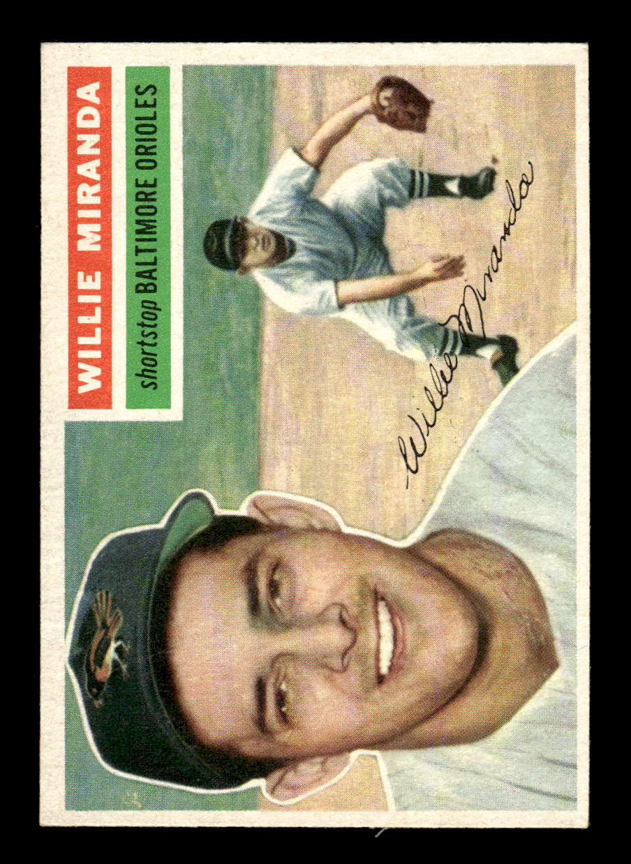 1956 Topps #103 Willy Miranda - Baltimore Orioles VGEX Gray Back