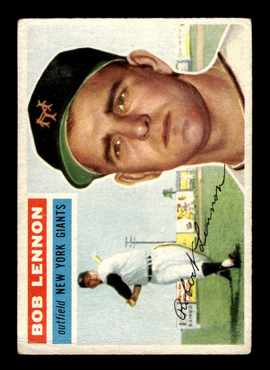 1956 Topps #104 Bob Lennon - New York Giants VGEX Gray Back