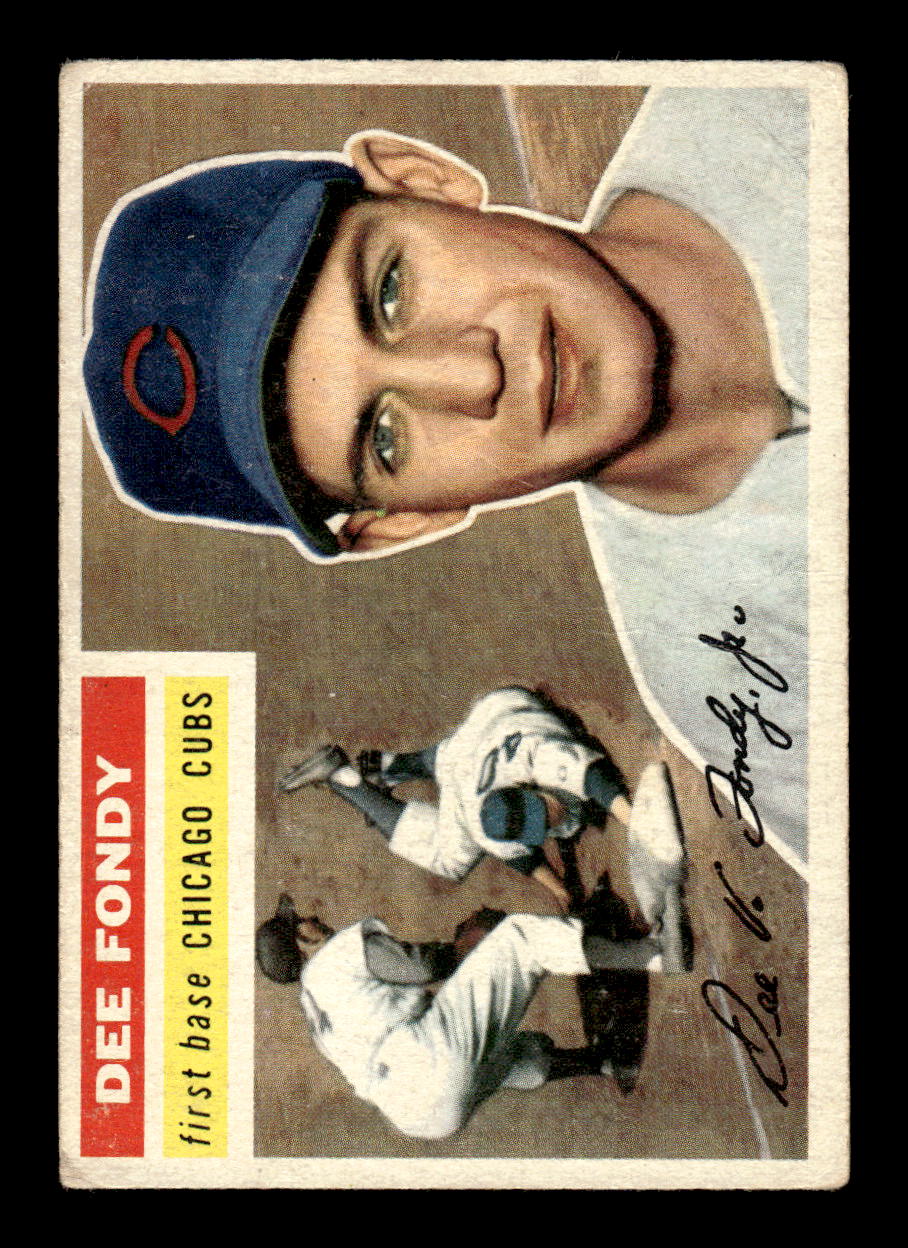 1956 Topps #112 Dee Fondy - Chicago Cubs VGEX Gray Back