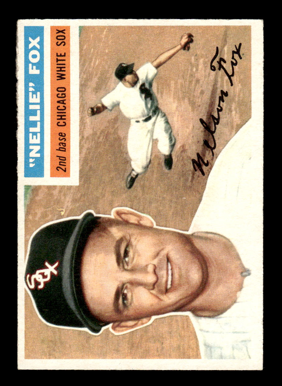 1956 Topps #118 Nellie Fox - Chicago White Sox VGEX Gray Back -1