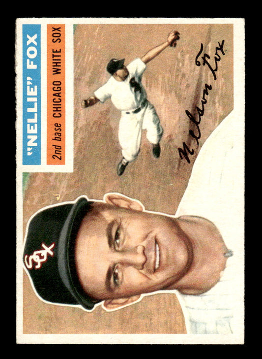 1956 Topps #118 Nellie Fox - Chicago White Sox VGEX Gray Back -1