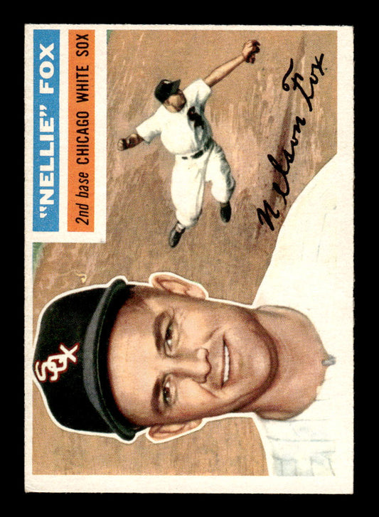 1956 Topps #118 Nellie Fox - Chicago White Sox VGEX Gray Back -2