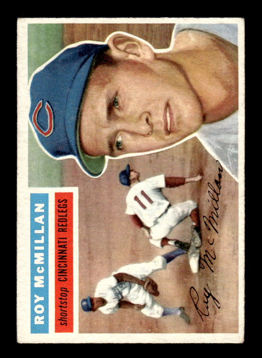 1956 Topps #123 Roy McMillan - Cincinnati Reds VGEX Gray Back