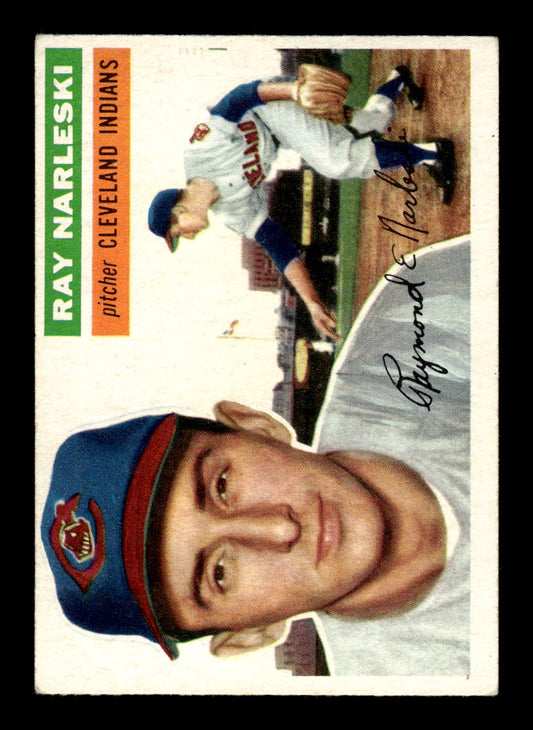 1956 Topps #133 Ray Narleski - Cleveland Indians VGEX Gray Back