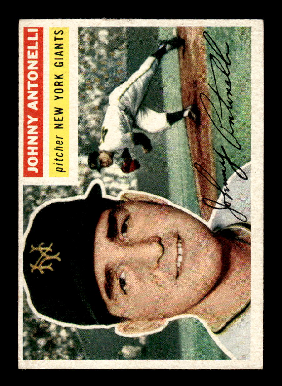 1956 Topps #138 Johnny Antonelli - New York Giants EX Gray Back