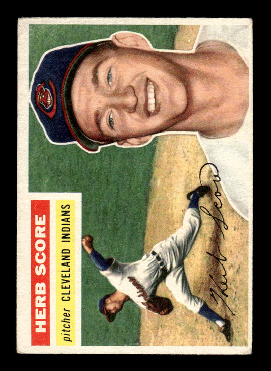 1956 Topps #140 Herb Score  - Cleveland Indians RC EX Gray Back