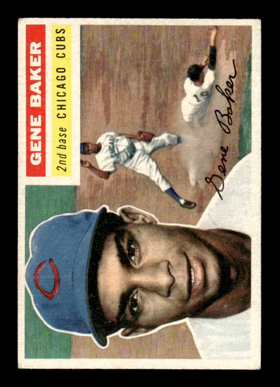 1956 Topps #142 Gene Baker - Chicago Cubs EX Gray Back