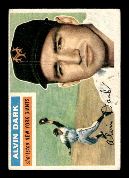 1956 Topps #148 Alvin Dark - New York Giants VGEX Gray Back