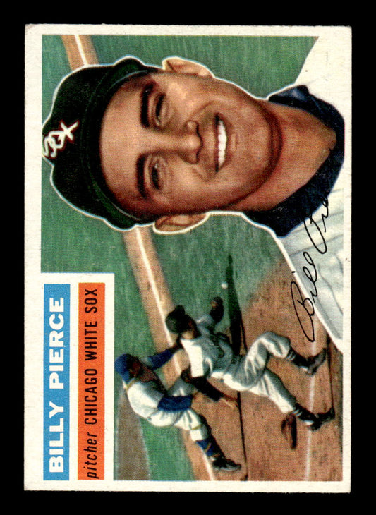 1956 Topps #160 Billy Pierce - Chicago White Sox EX Gray Back