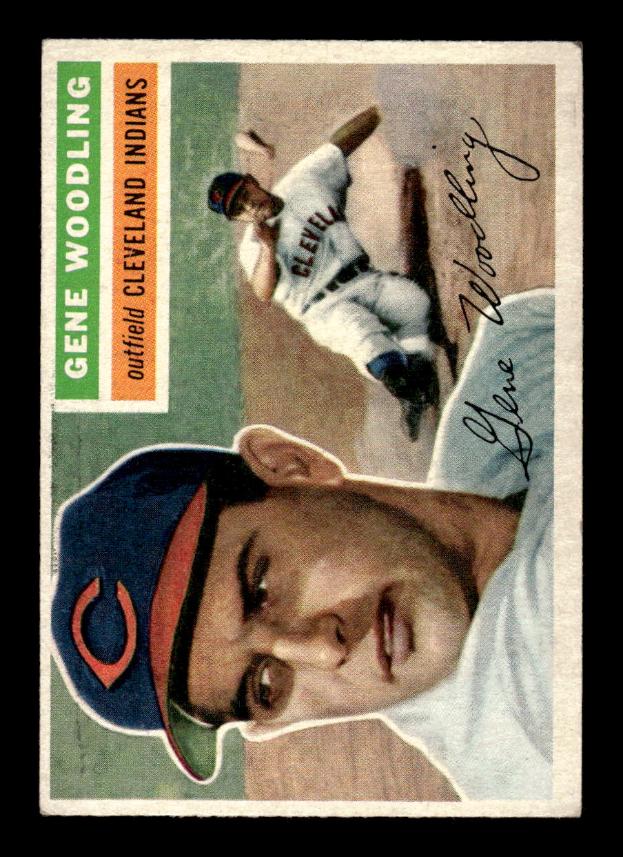 1956 Topps #163 Gene Woodling - Cleveland Indians VGEX Gray Back -1