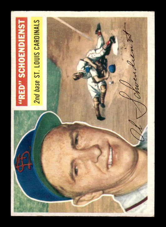 1956 Topps #165 Red Schoendienst - St. Louis Cardinals EX White Back