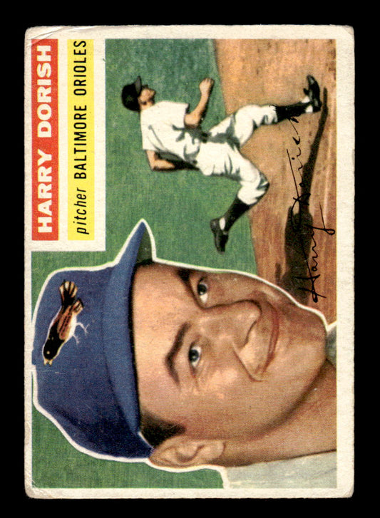 1956 Topps #167 Harry Dorish - Baltimore Orioles G/VG Gray Back