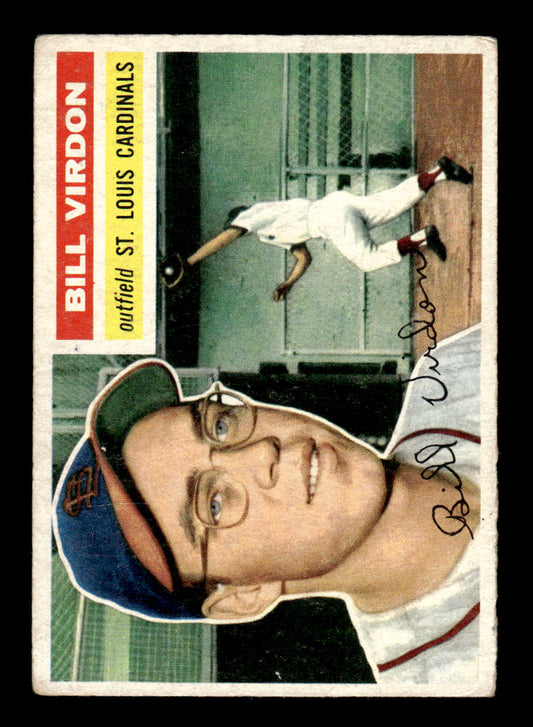 1956 Topps #170 Bill Virdon - St. Louis Cardinals VGEX Gray Back
