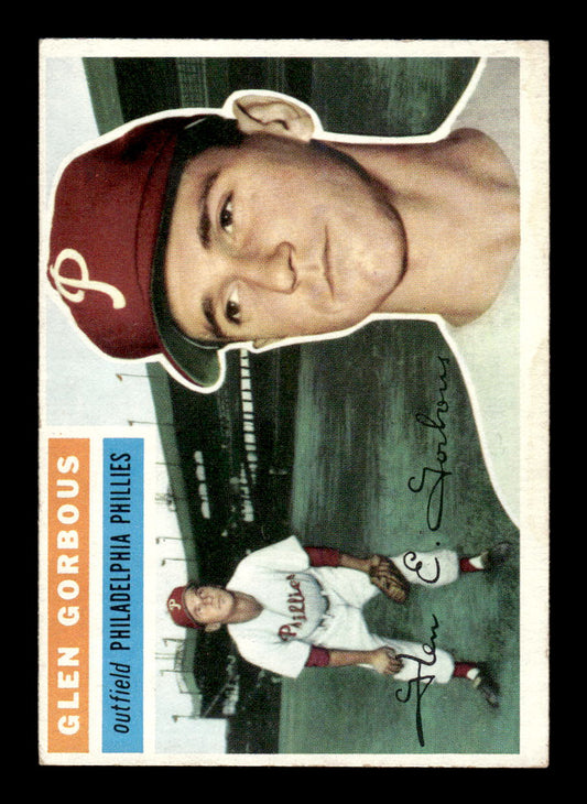 1956 Topps #174 Glen Gorbous - Philadelphia Phillies RC EX White Back