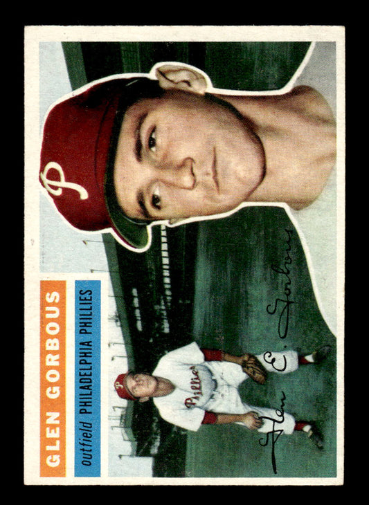 1956 Topps #174 Glen Gorbous - Philadelphia Phillies RC EX Gray Back