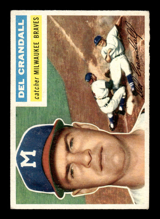 1956 Topps #175 Del Crandall - Milwaukee Braves EX Gray Back