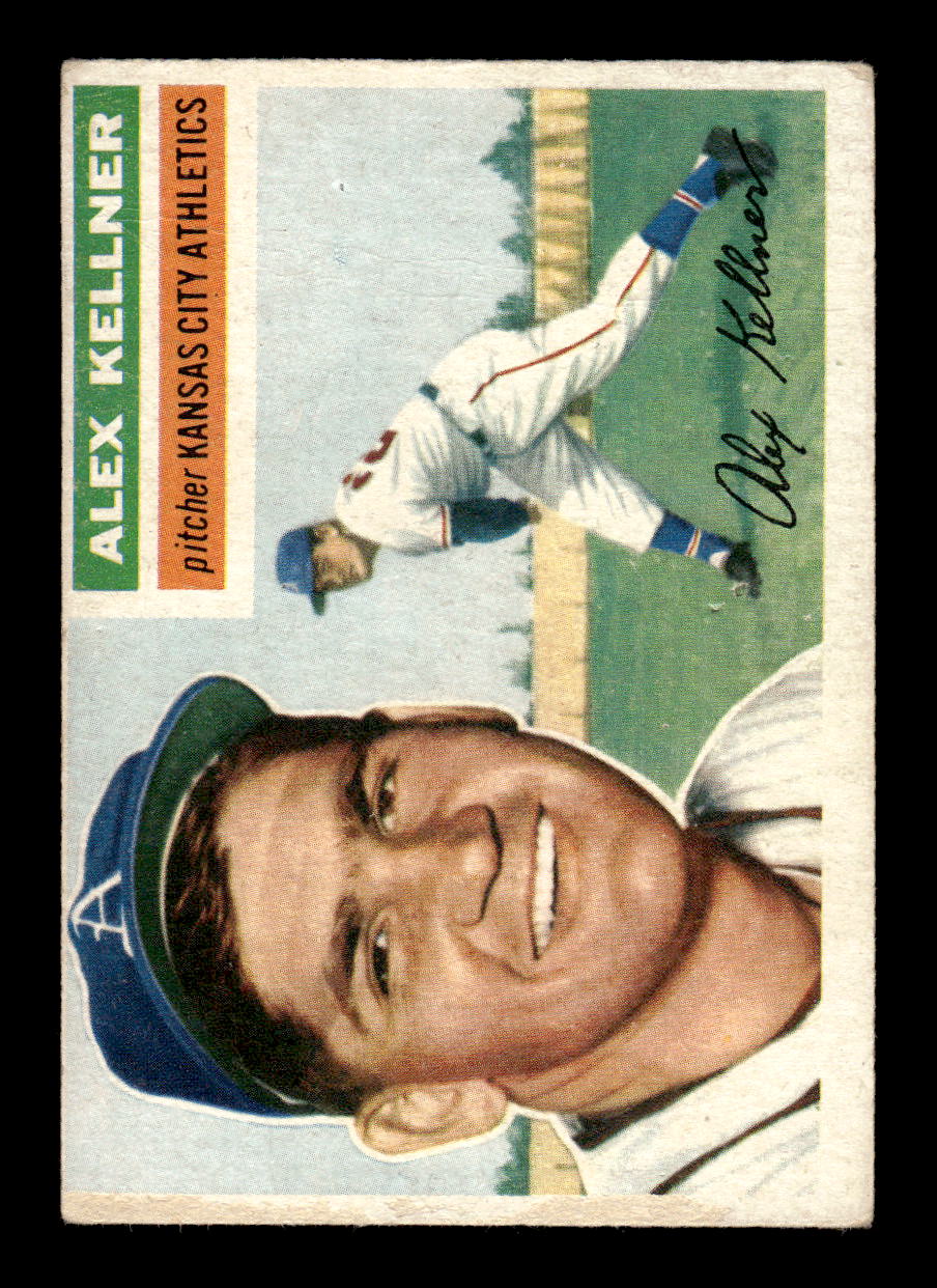 1956 Topps #176 Alex Kellner - Kansas City Athletics VGEX Gray Back