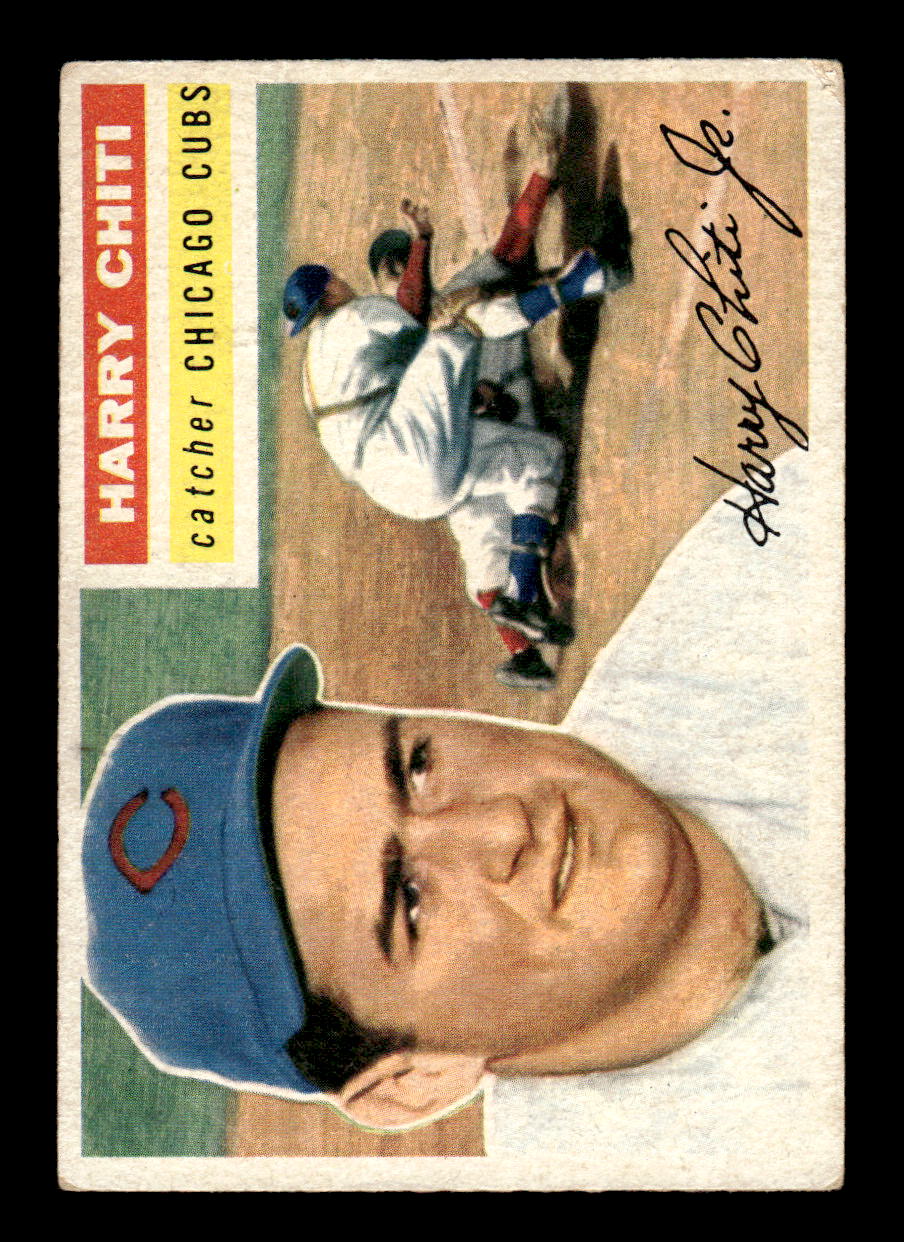 1956 Topps #179 Harry Chiti - Chicago Cubs VGEX Gray Back