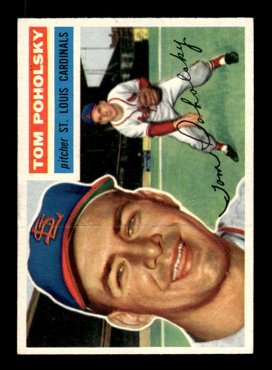 1956 Topps #196 Tom Poholsky - St. Louis Cardinals EX