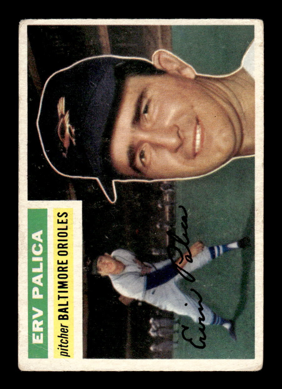 1956 Topps #206 Erv Palica - Baltimore Orioles VG