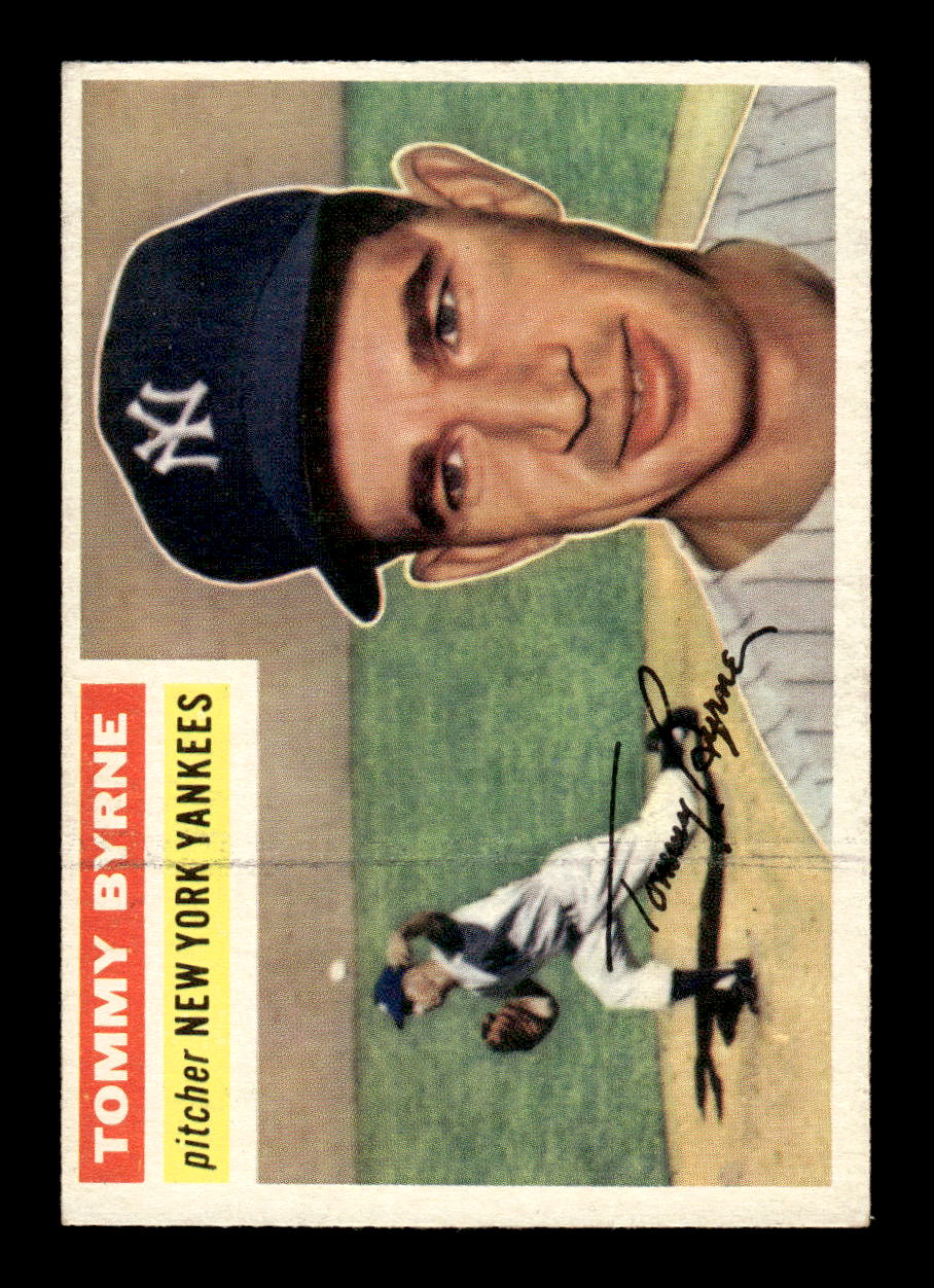 1956 Topps #215 Tommy Byrne - New York Yankees EX