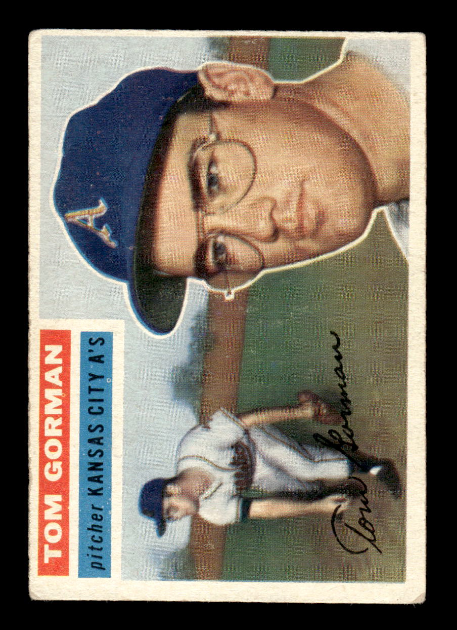 1956 Topps #246 Tom Gorman - Kansas City Athletics VGEX