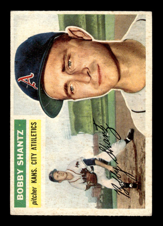 1956 Topps #261 Bobby Shantz - Kansas City Athletics VGEX