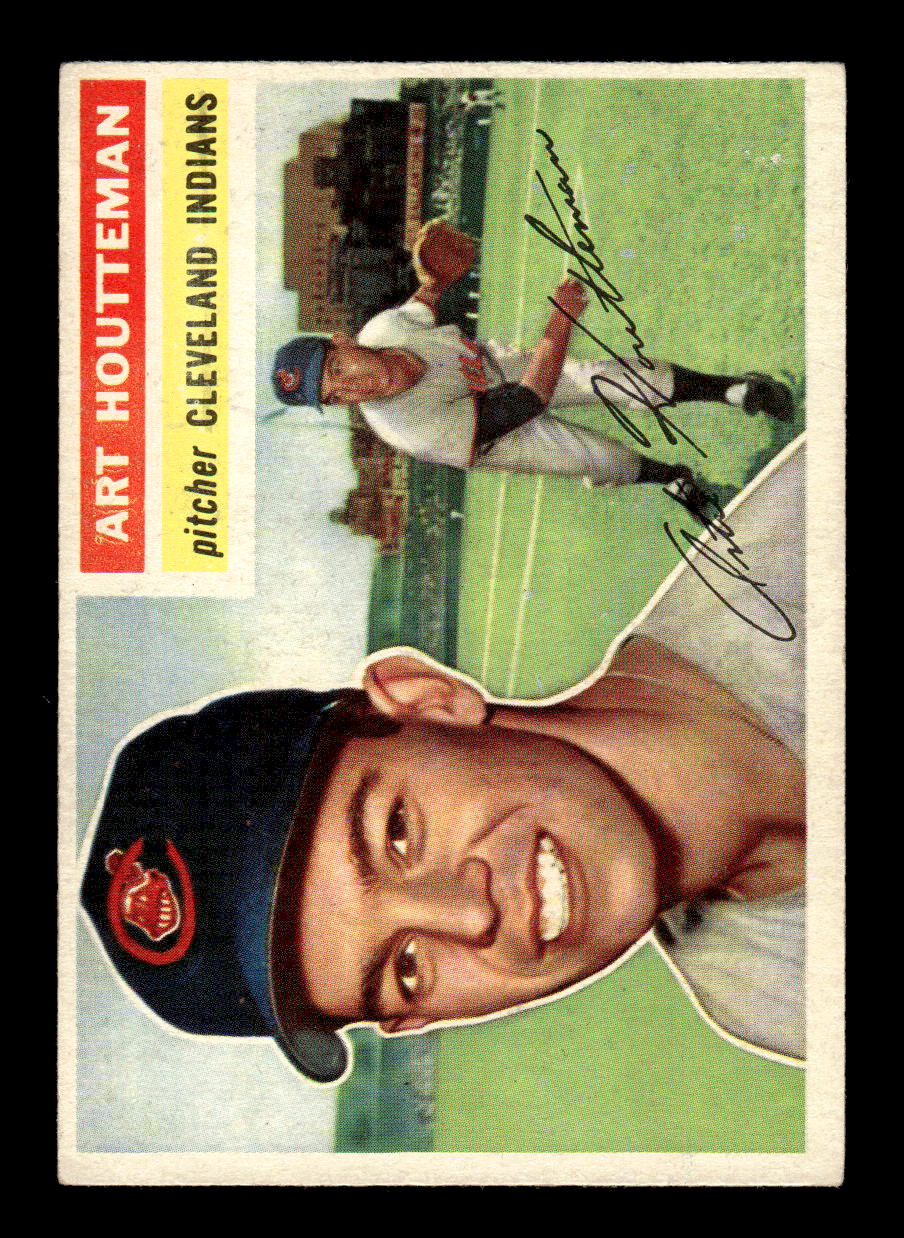 1956 Topps #281 Art Houtteman - Cleveland Indians VGEX