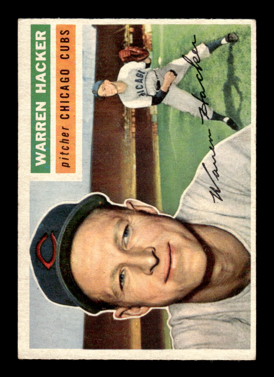 1956 Topps #282 Warren Hacker - Chicago Cubs VG