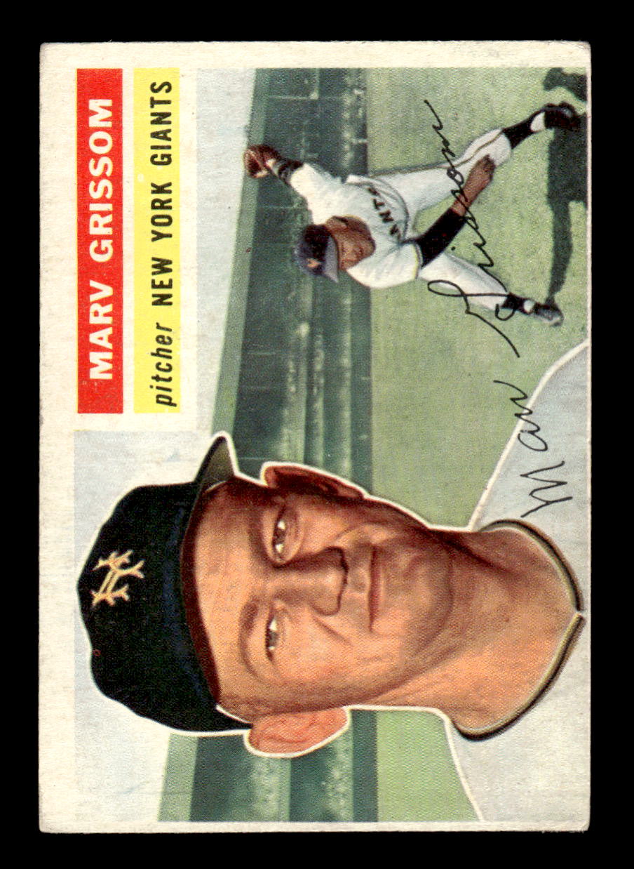 1956 Topps #301 Marv Grissom - New York Giants VGEX