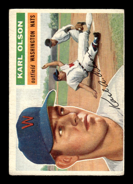 1956 Topps #322 Karl Olson - Washington Senators VGEX