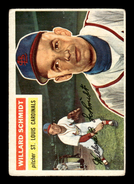 1956 Topps #323 Willard Schmidt - St. Louis Cardinals VG