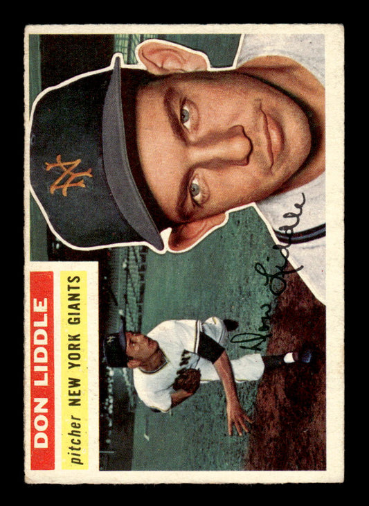1956 Topps #325 Don Liddle - New York Giants VG