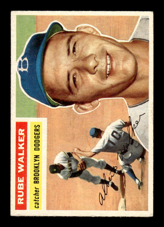 1956 Topps #333 Rube Walker - Brooklyn Dodgers EX