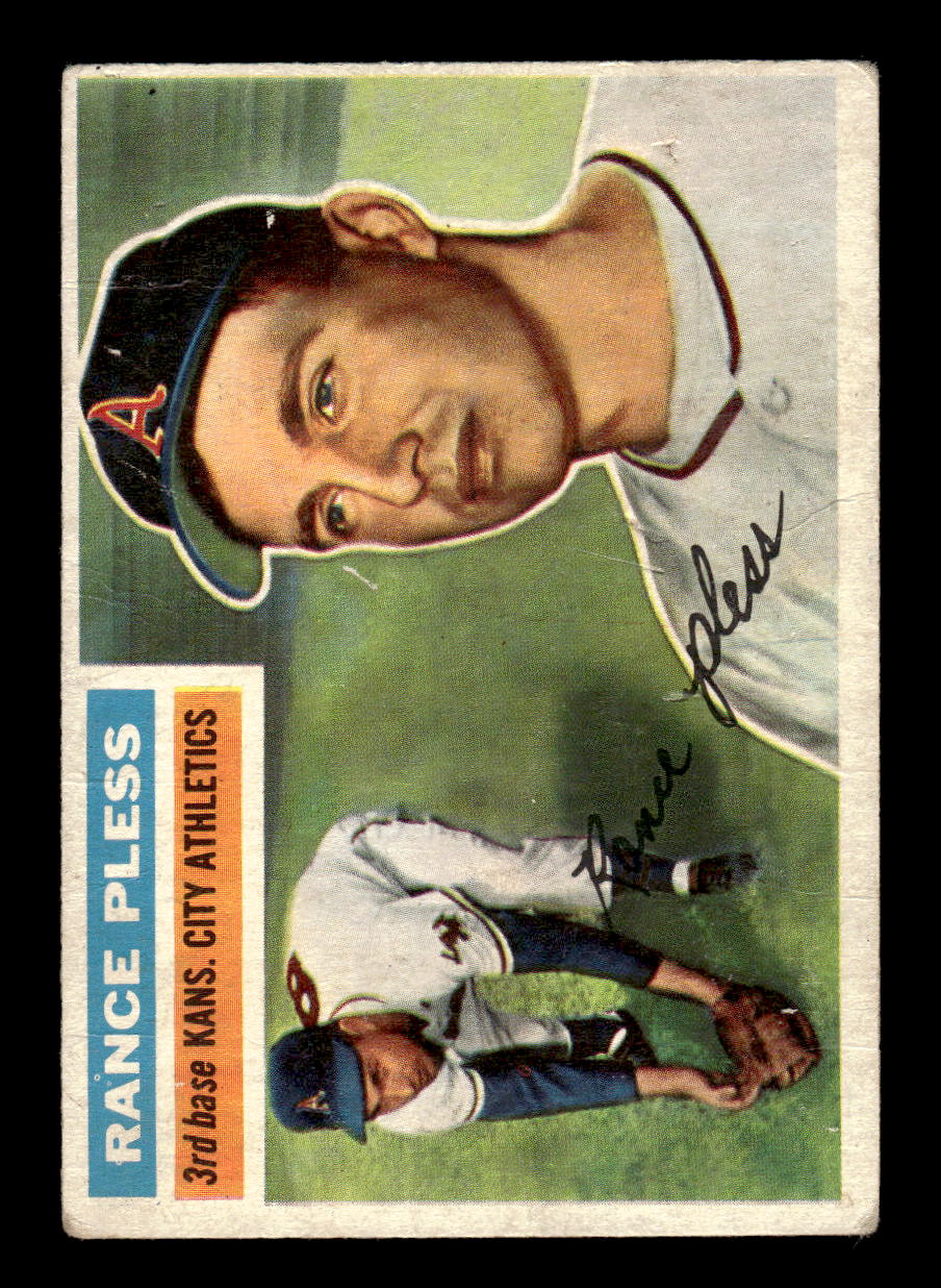 1956 Topps #339 Rance Pless - Kansas City Athletics RC VG