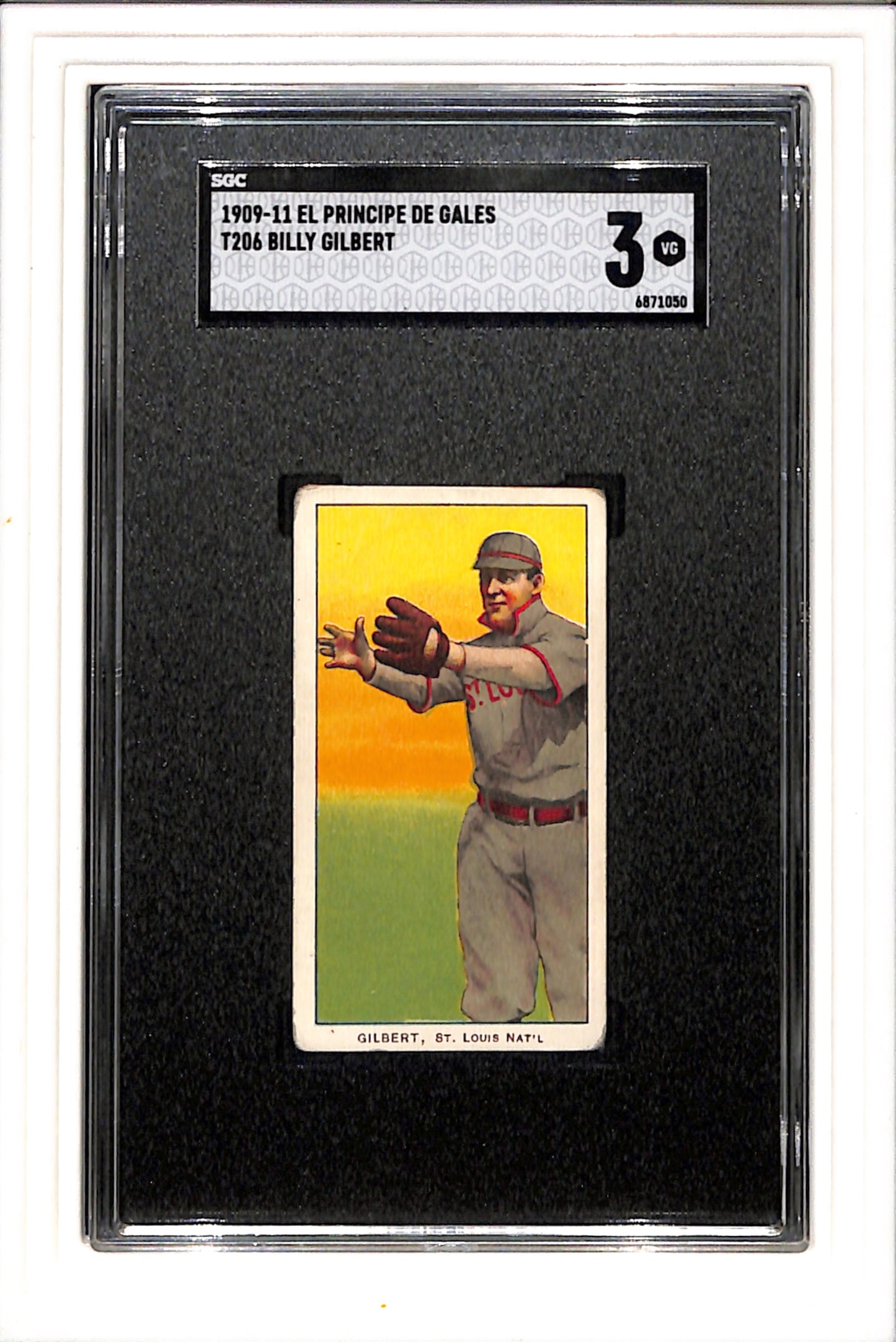 1909-1910 T206 Billy Gilbert EPDG SGC 3 SN 6871050