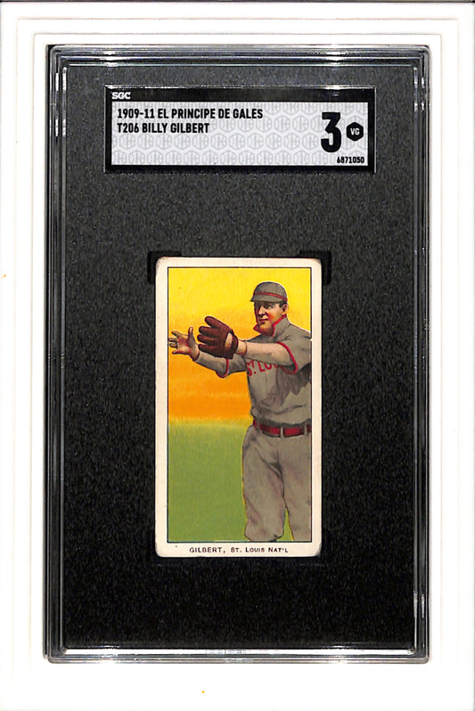1909-1910 T206 Billy Gilbert EPDG SGC 3 SN 6871050