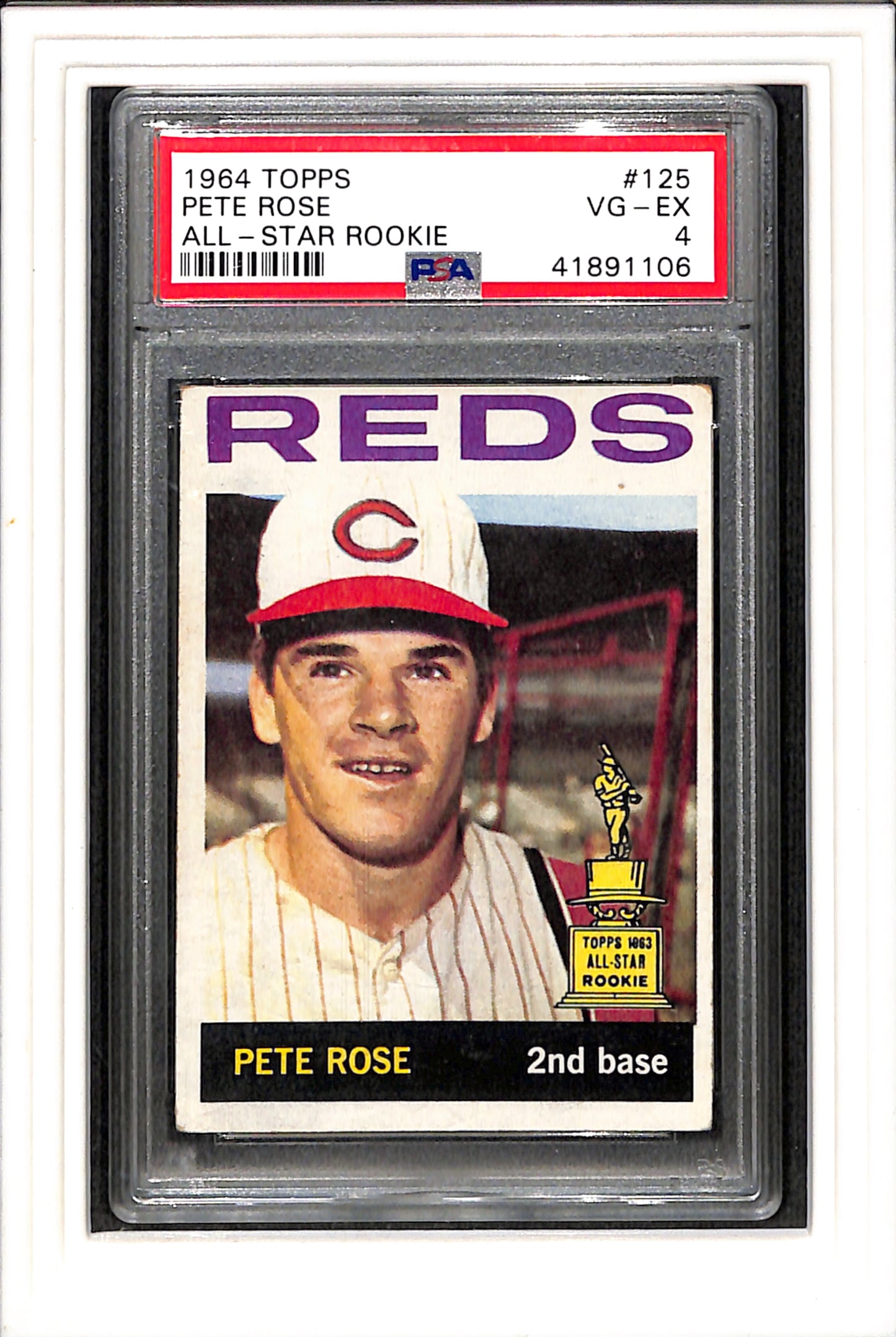 1964 Topps #125 Pete Rose PSA 4 SN 41891106