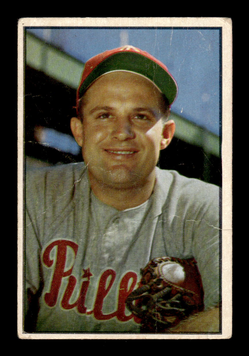 1953 Bowman Color #28 Forrest "Smoky" Burgess Poor HOF-10001465