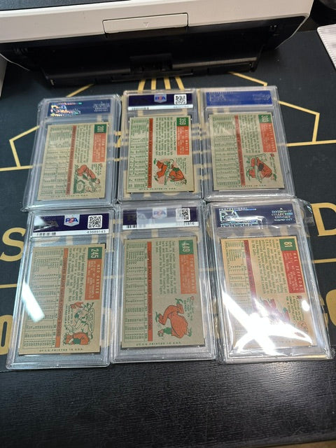 1959 Topps PSA Lot (6) Acker White Keough Garver Gorman Jeffcoat