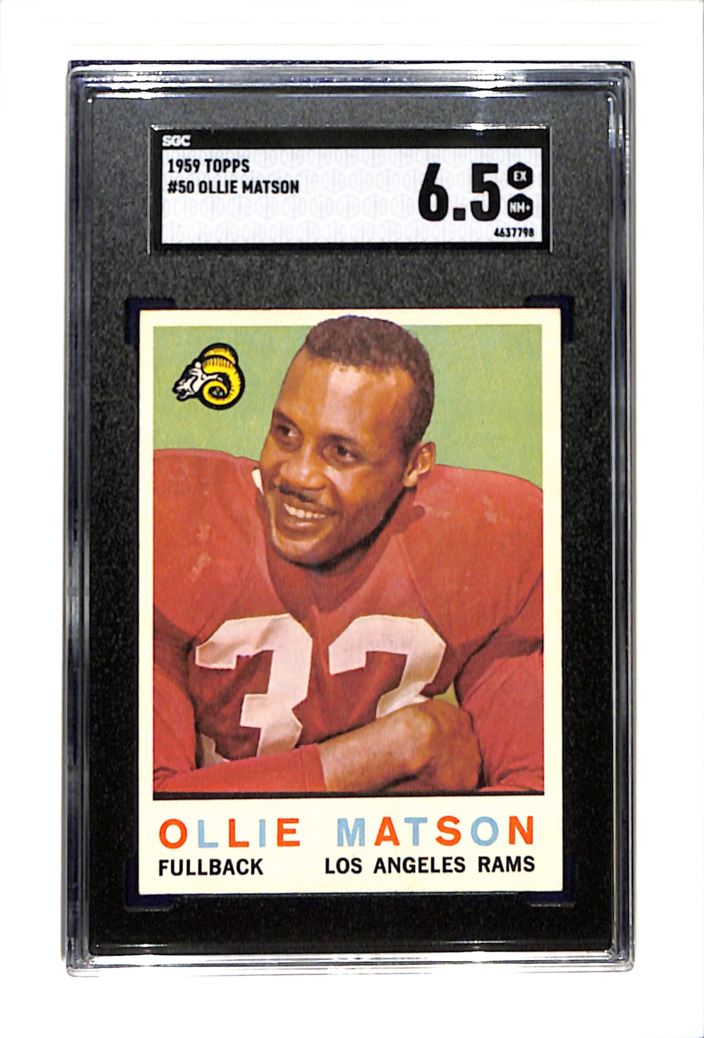 1959 Topps #50 Ollie Matson SGC 6.5 SN 4637798