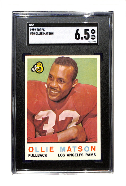 1959 Topps #50 Ollie Matson SGC 6.5 SN 4637798