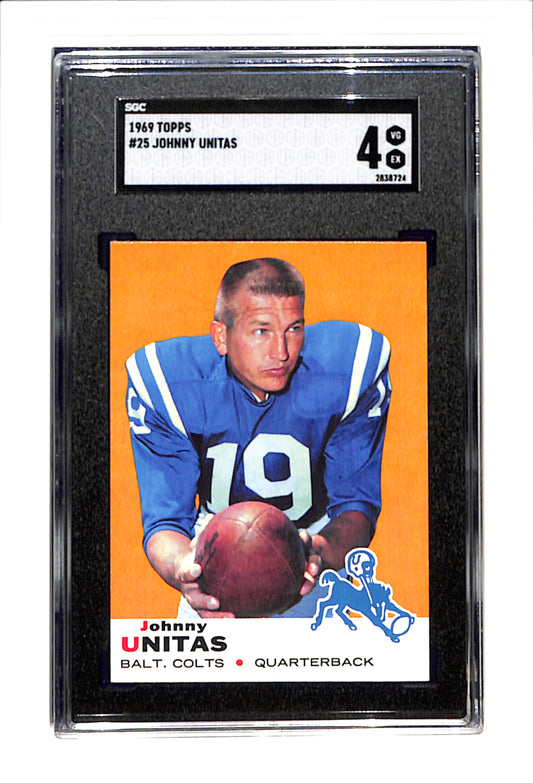 1969 Topps #25 Johnny Unitas SGC 4 SN 2838724