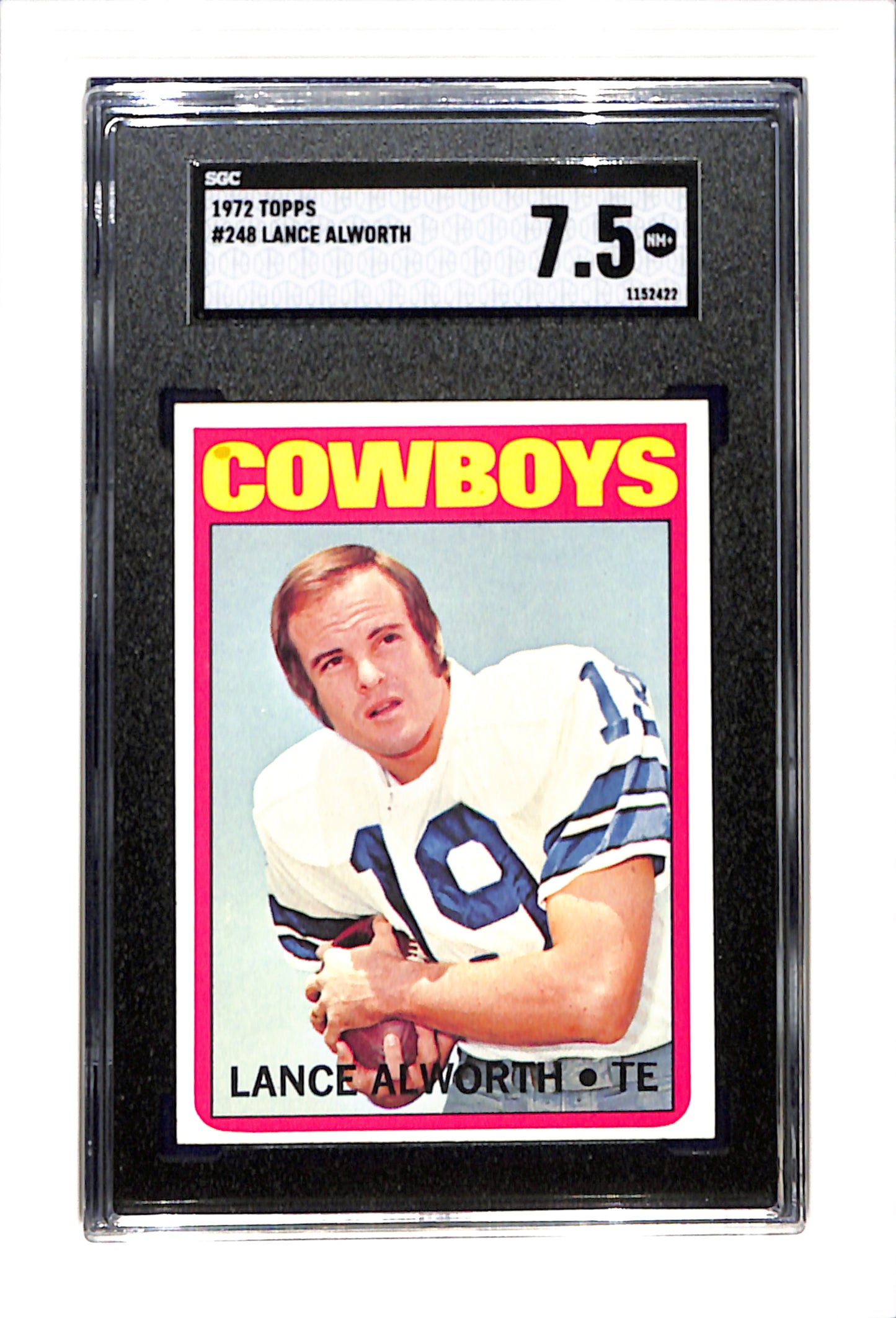 1972 Topps #248 Lance Alworth SGC 7.5 SN 1152422