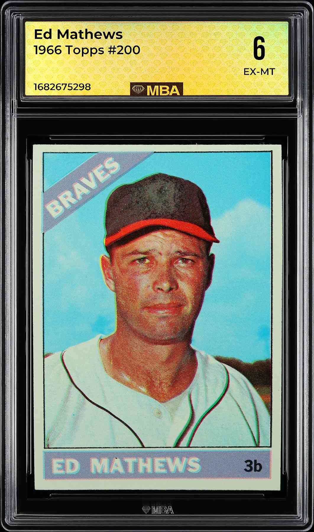1966 Topps #200 Eddie Mathews MBA 6 SN 1682675298
