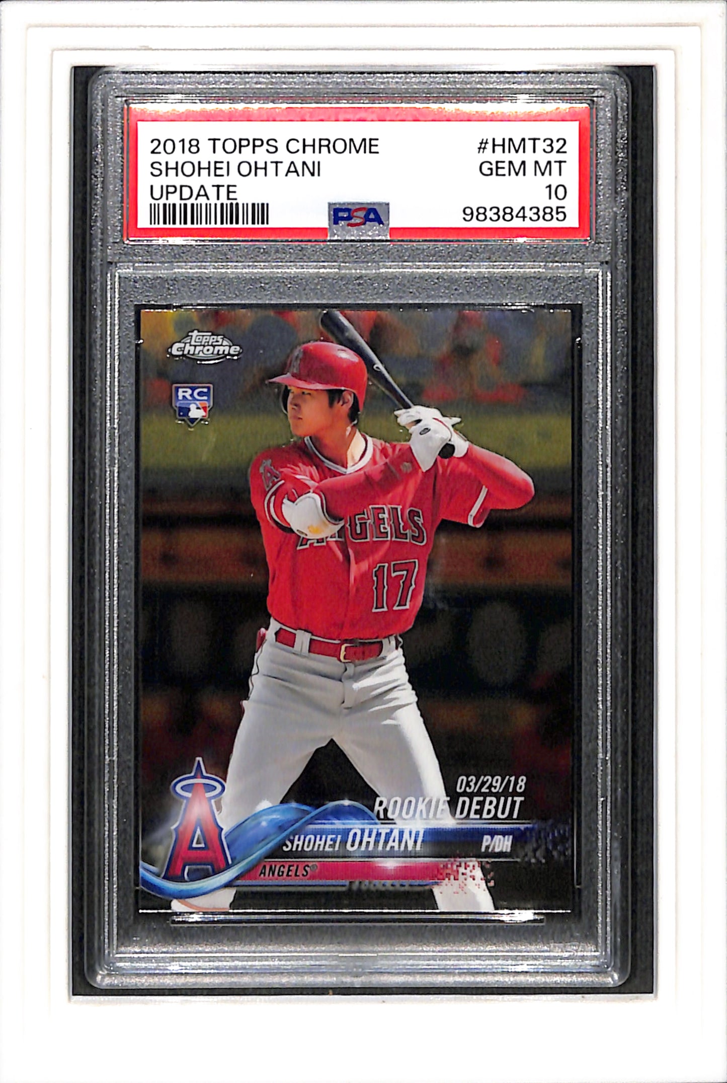 2018 Topps Chrome Update #HMT32 SHOHEI OHTANI RC Rookie Debut PSA 10 GEM MINT